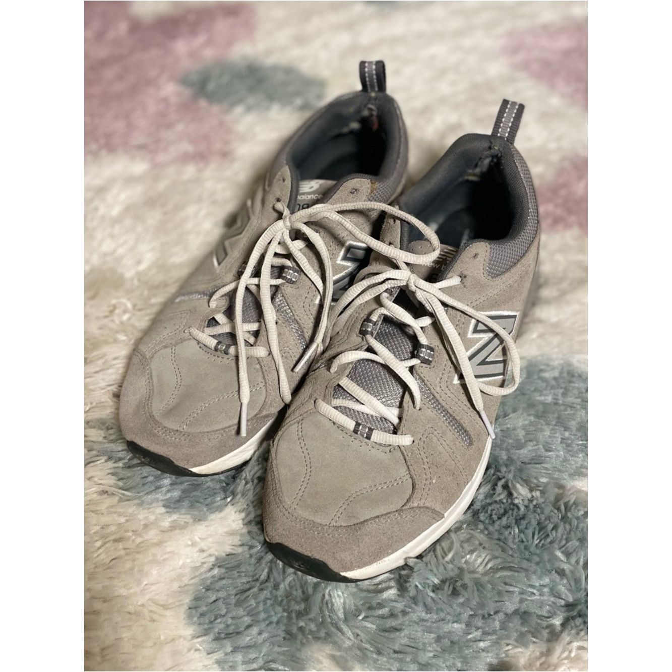 New Balance 608v5 Gray Suede Lace-Up Training Shoes âTeam Away Grayâ Size: 9.5